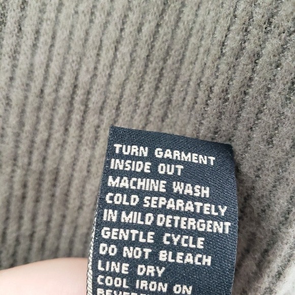 Dg2 Diane Gilman Green Split Front Sweater Womens Medium Turtleneck Rayon Blend - Picture 7 of 12